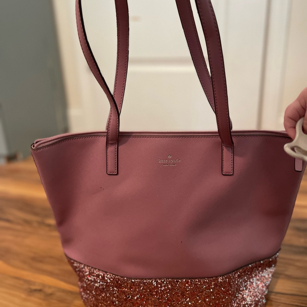 Kate Spade Pink Glitter Tote Bag